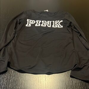 Black Long Sleeve Shirt with PINK Logo size medium